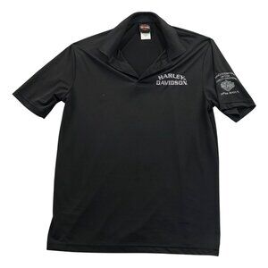 Harley-Davidson Mens Polo Shirt Large Black Bruce Rossmeyers Daytona Beac FL